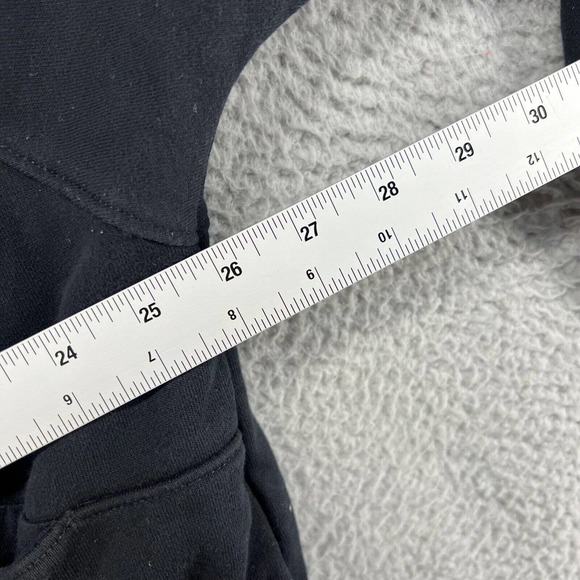 Nike Sweatshirt Women's Extra large Black White Full Zip Air Cropped Spellout - Picture 4 of 9